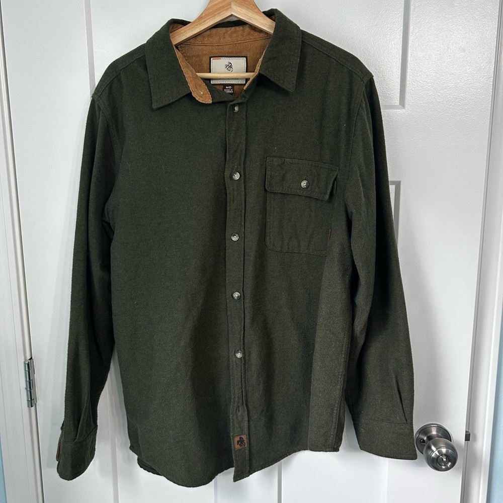 Legendary Whitetails Green Shirt with Tan Accents M